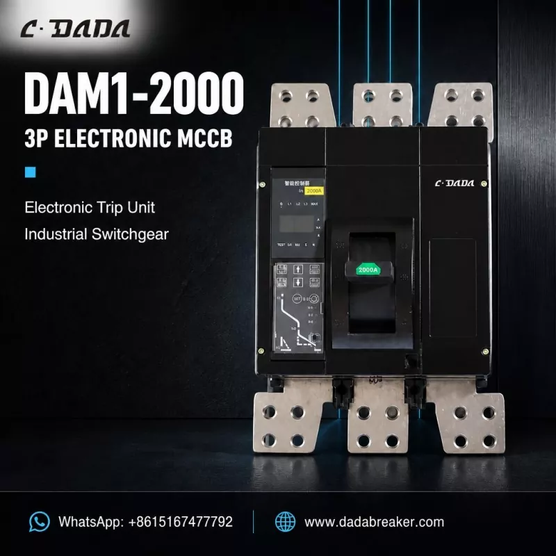 DAM1-2000 3P ელექტრონული MCCB სამრეწველო გადამრთველებისთვის | C·DADA Electric